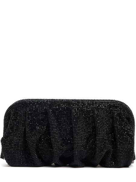 Bolso clutch de malla de cristal Benedetta Bruzziches negro