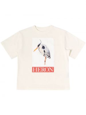 Tričko s potiskem Heron Preston bílé