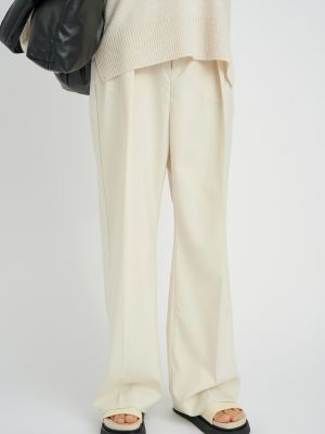 Volnene hlače z volani Inwear bela