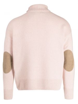 Vilnonis megztinis iš merino vilnos Ami Paris rožinė