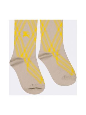 Leggings ajustados a cuadros Burberry amarillo