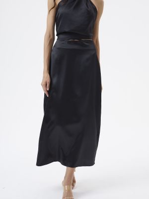 Pérová dlhá sukňa Aiki Keylook čierna