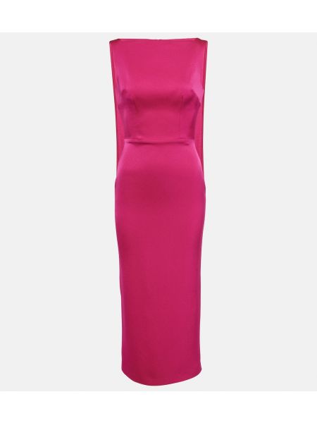Платье миди из крепа Alex Perry розовое