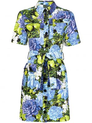 Mini šaty Richard Quinn - Modrá