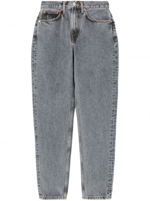 Jeans skinny a vita alta Re/done grigio