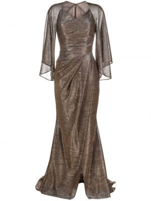 Drapované večerné šaty Talbot Runhof zlatá