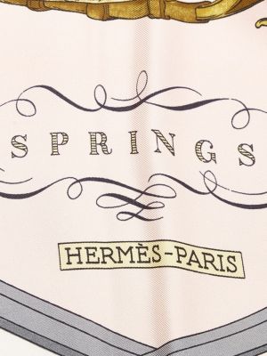 Jedwabna szal Hermes różowa