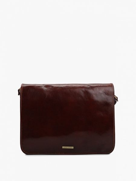 Кожаная сумка через плечо Tuscany Leather коричневая