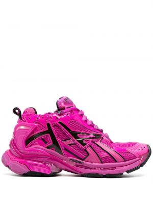 Мрежести маратонки Balenciaga розово