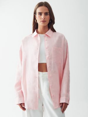 Ленена блуза Calli розово