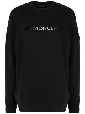 Bavlněná mikina Moncler černá