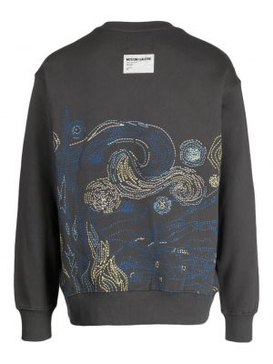Sweatshirt aus baumwoll mit print Musium Div. grau