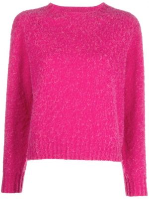 Vuneni džemper s okruglim izrezom Mackintosh ružičasta