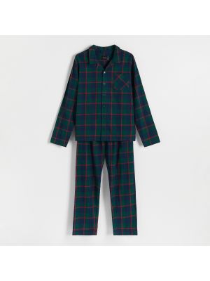 Kockované pyžamo Reserved zelená