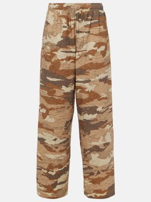 Pantaloni tuta di cotone camouflage Acne Studios marrone