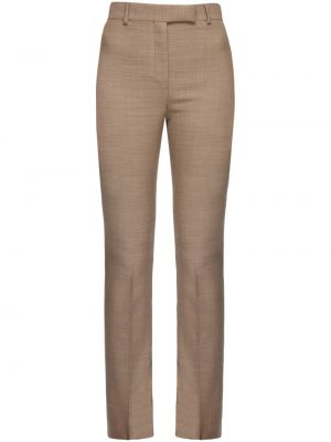 Béžové bavlněné rovné kalhoty Ferragamo
