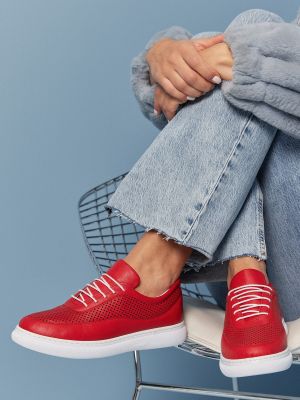 Lapos talpú sneakers Hotiç piros
