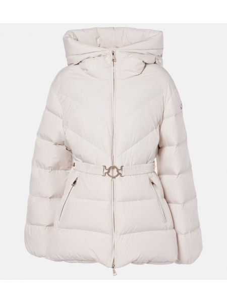 Vyöllinen takki Moncler valkoinen