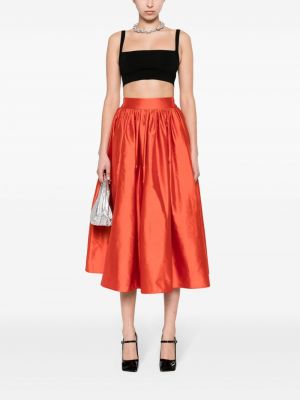 Hedvábné midi sukně Atu Body Couture oranžové