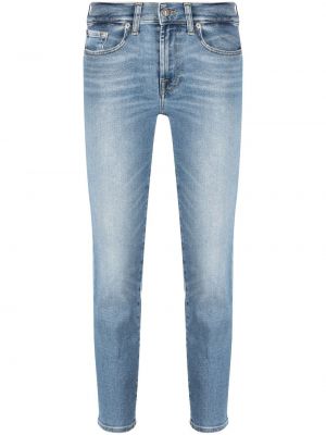 Slim fit skinny fit-jeans 7 For All Mankind blå