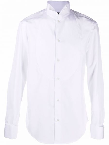 Camisa con cuello alto Emporio Armani blanco
