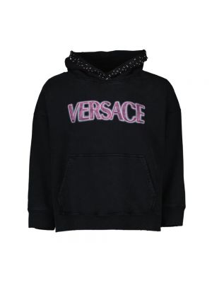 Bluza z kapturem Versace czarna