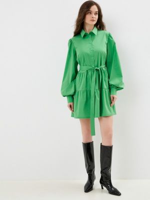 Платье-рубашка Trendyangel зеленое
