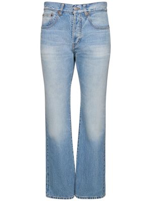 Jeans en coton Victoria Beckham bleu