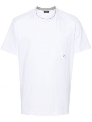 Bombažna majica s potiskom Peserico bela