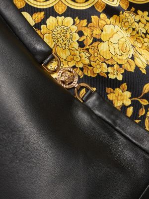 Ādas svārki Versace melns