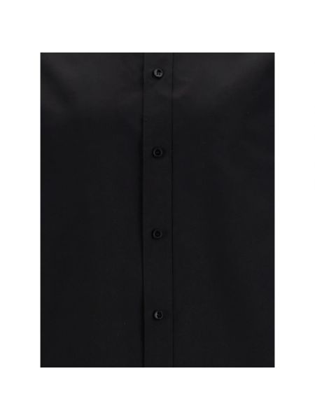 Camisa de seda oversized Saint Laurent negro