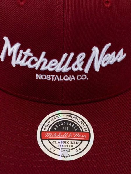 Шерстяная кепка Mitchell&ness бордовая