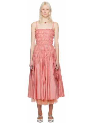 Длинное платье Molly Goddard розовое
