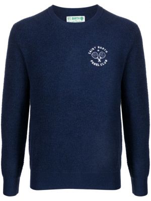 Пуловер с принт Mc2 Saint Barth синьо