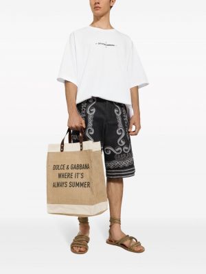 Shopper soma ar apdruku Dolce & Gabbana bēšs