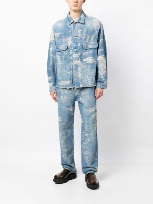 Distressed jeansjacke Taakk blau