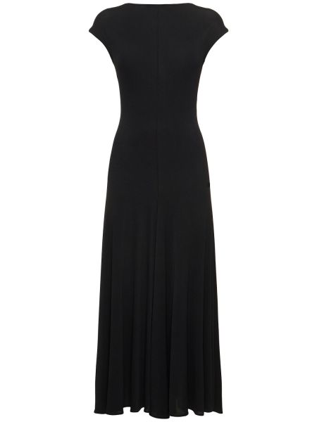 Μάξι φόρεμα από ζέρσεϋ Magda Butrym μαύρο