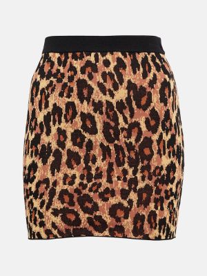 Mini suknja s printom s leopard uzorkom Staud