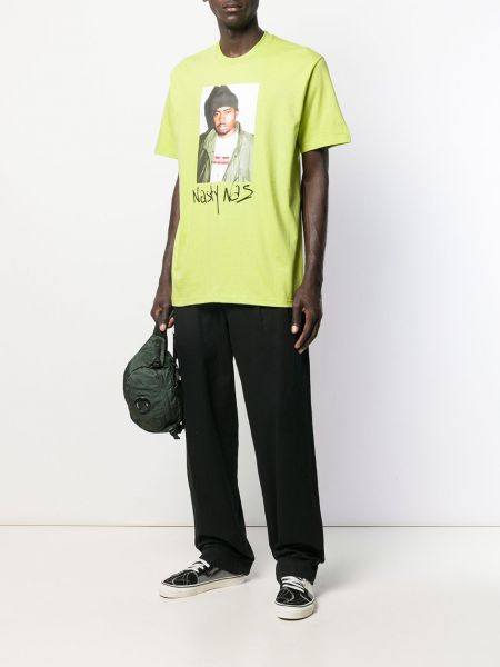T-krekls ar apdruku Supreme zaļš