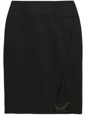 Midi suknja Mugler crna
