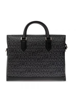 Bolso para portátiles de cuero con estampado Dolce & Gabbana