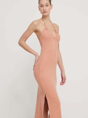 Růžové midi šaty Roxy