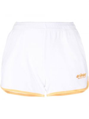 Bomull brodert shorts Sporty & Rich hvit