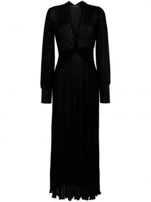 Πλισέ κοκτέιλ φόρεμα Antonino Valenti μαύρο
