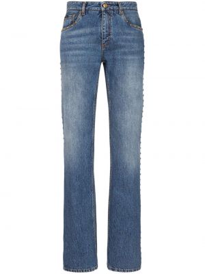 Straight leg jeans con borchie Etro blu