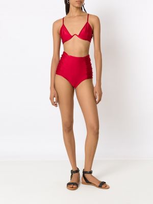 Bikini à imprimé à motifs abstraits Andrea Bogosian rouge