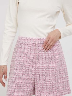 Панталон с висока талия с принт United Colors Of Benetton розово