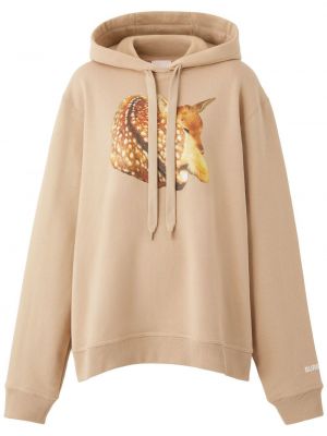 Hoodie aus baumwoll mit print Burberry beige