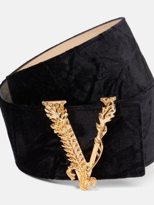 Sametový pásek Versace černý