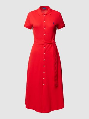 Sukienka koszulowa Polo Ralph Lauren czerwona
